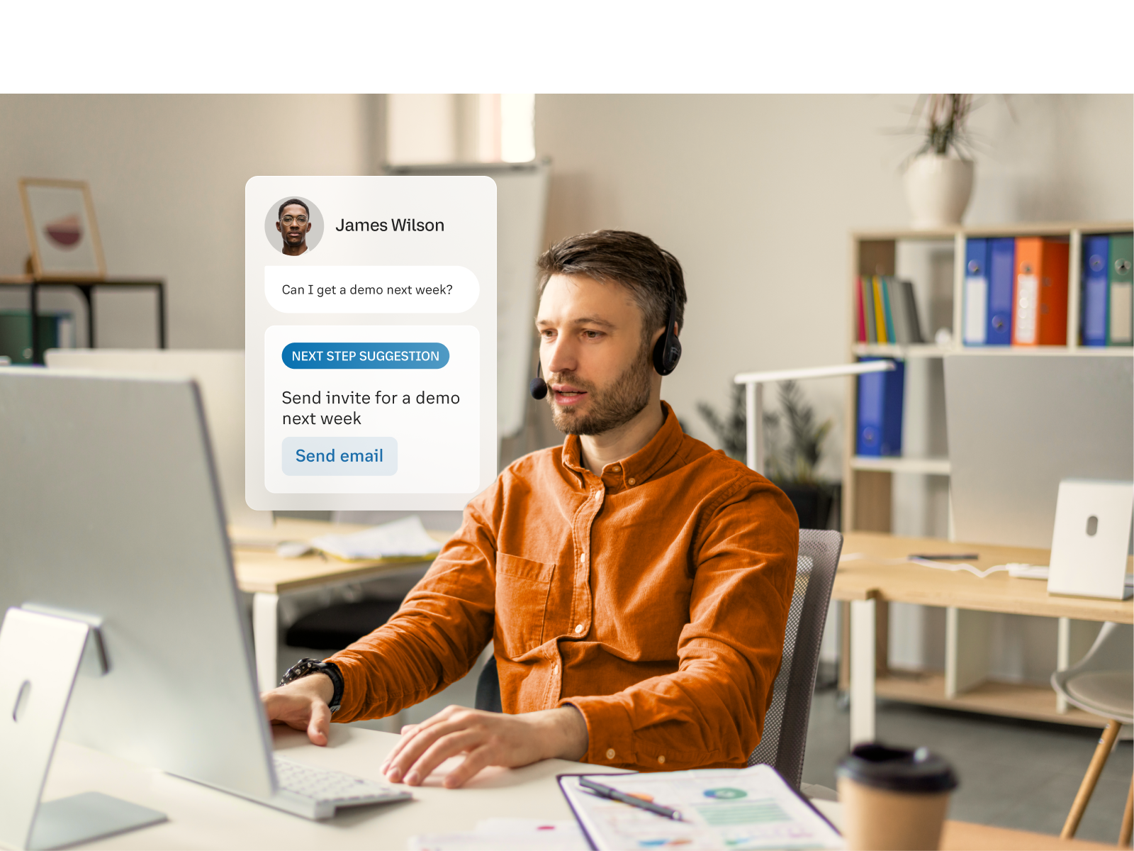 Graphic of a typography specimen showing the alphabet and numerals on top of a dark gray background.