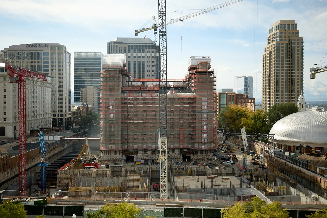 Graphic depicting UI-styled buttons with different categories of interior design items on top of an image of a modern interior living room.